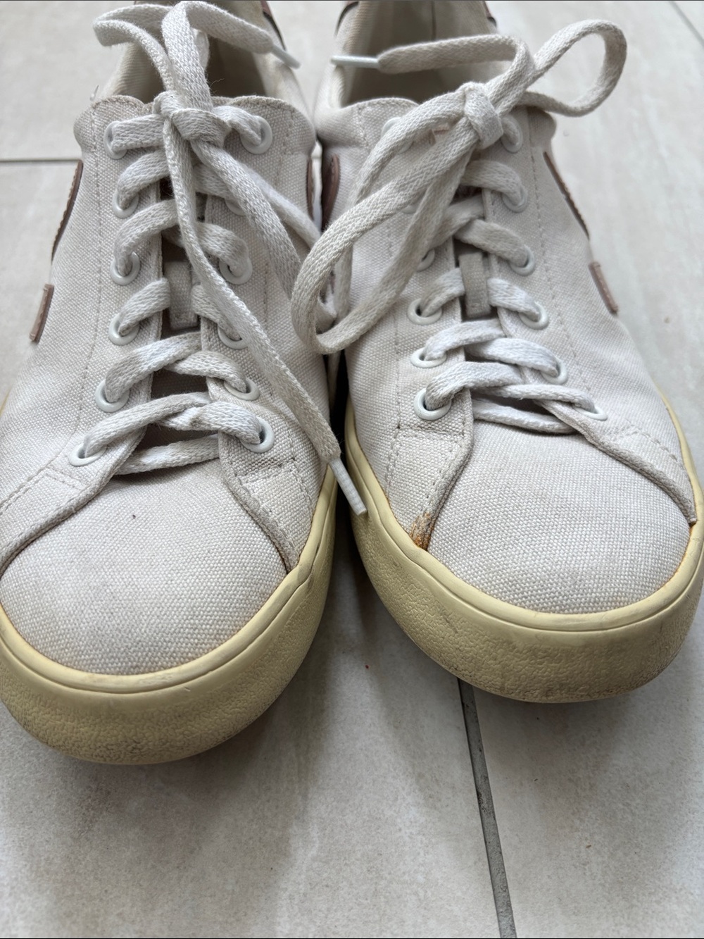 Veja Esplar SE White Canvas Sneakers Pink Logo 8 - Picture 7 of 12